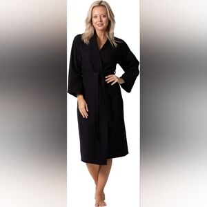 Turkish Linen Waffle Knit Lightweight Kimono Spa & Bath Robes for Women - Quick